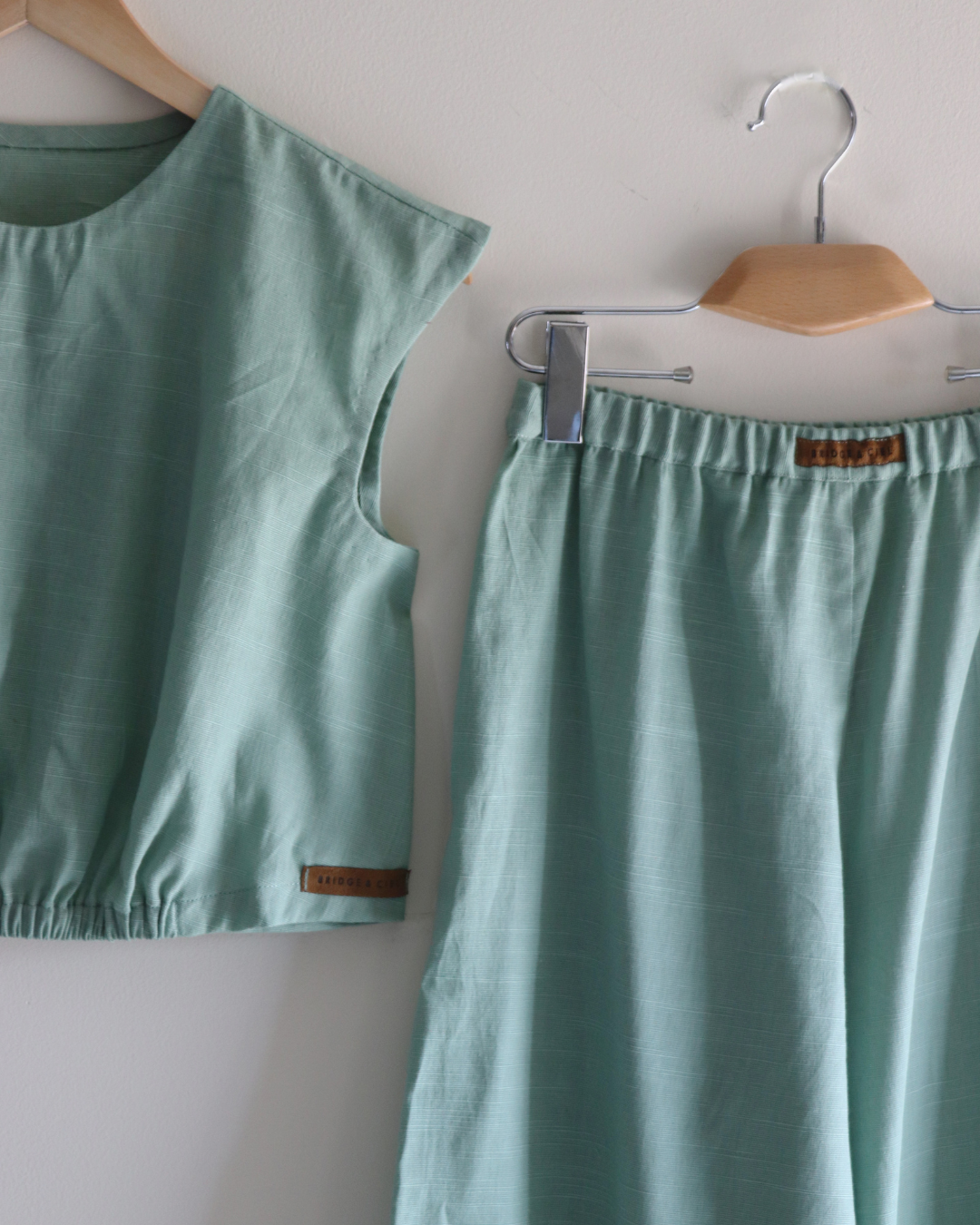 Buttoned and Gathered Set
